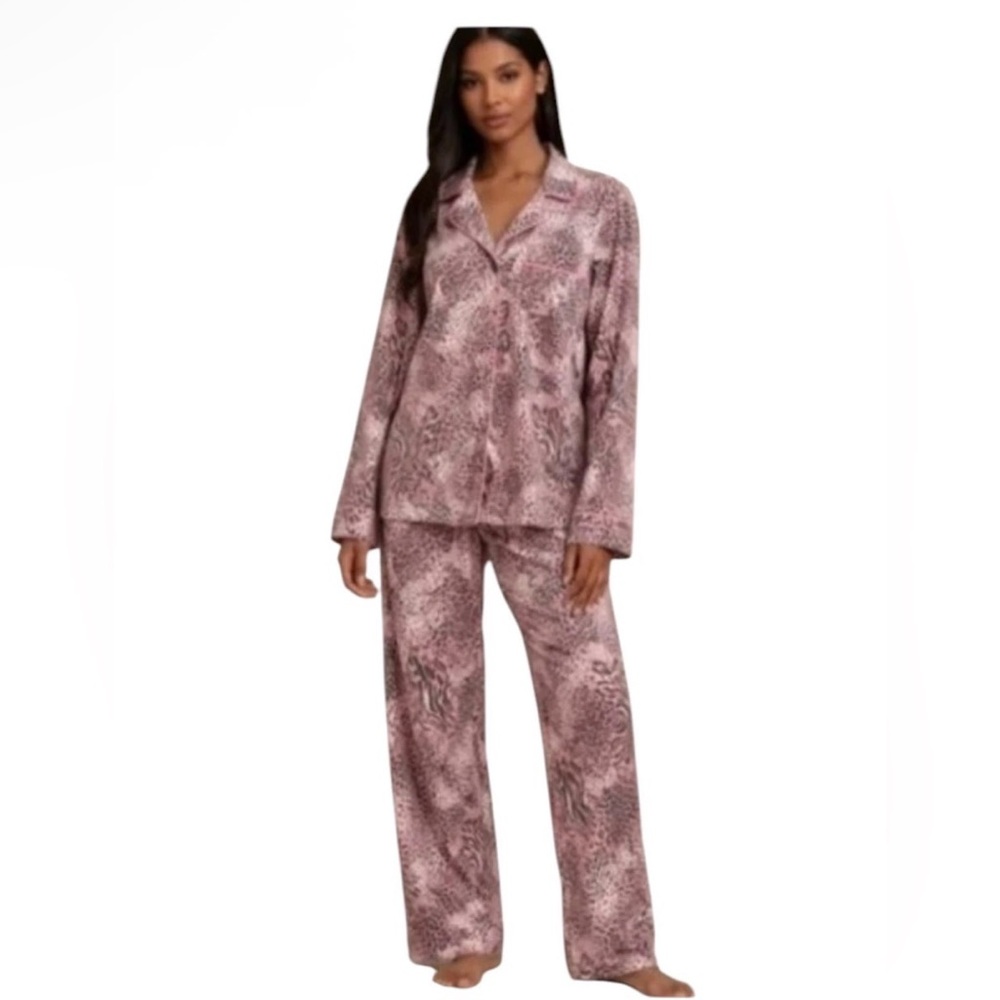SKIMS Sleep Long Sleeve Pajama Set Bloom Mini Multi Animal NWT